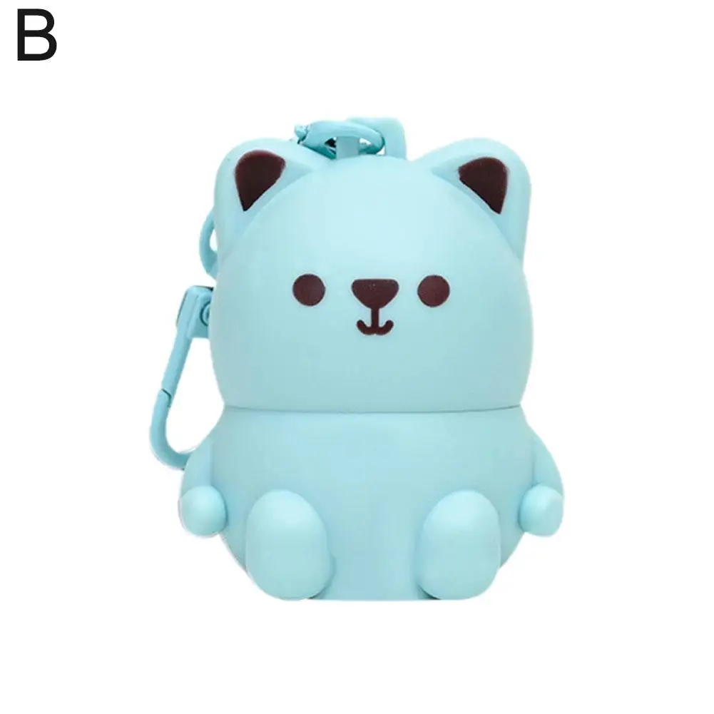 Cute Little Bear Lip Balm For Kids Moisturizing Anti-dry Anti Crack Mini Lip Balm Lipstick With Keychain Decorations Lip Ca B7s2