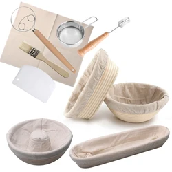 Banneton Set or Bread Tools Optional Natural Rattan Basket Baking Utensils Bread Proofing Basket Dough Fermentation Bread Basket