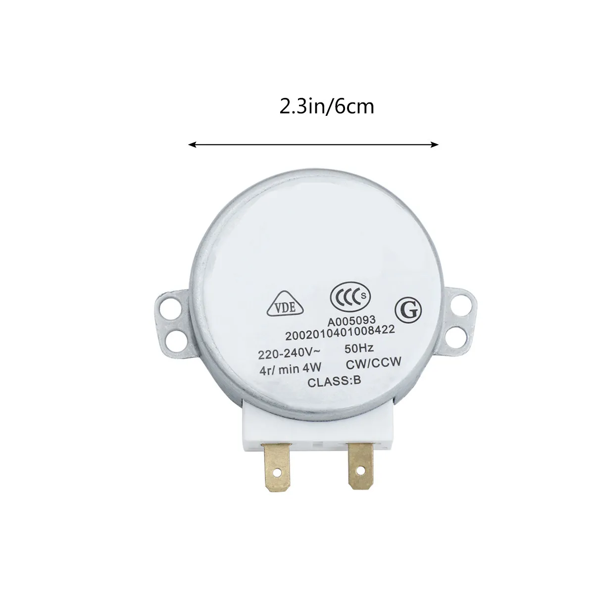 Tyj50-8a7 49Mm Dia 17Mm Thick Synchronous Motor Ac 220-240V 4W 4Rpm Cw Microwave Oven Electric Heater Warm Air Blower Motor