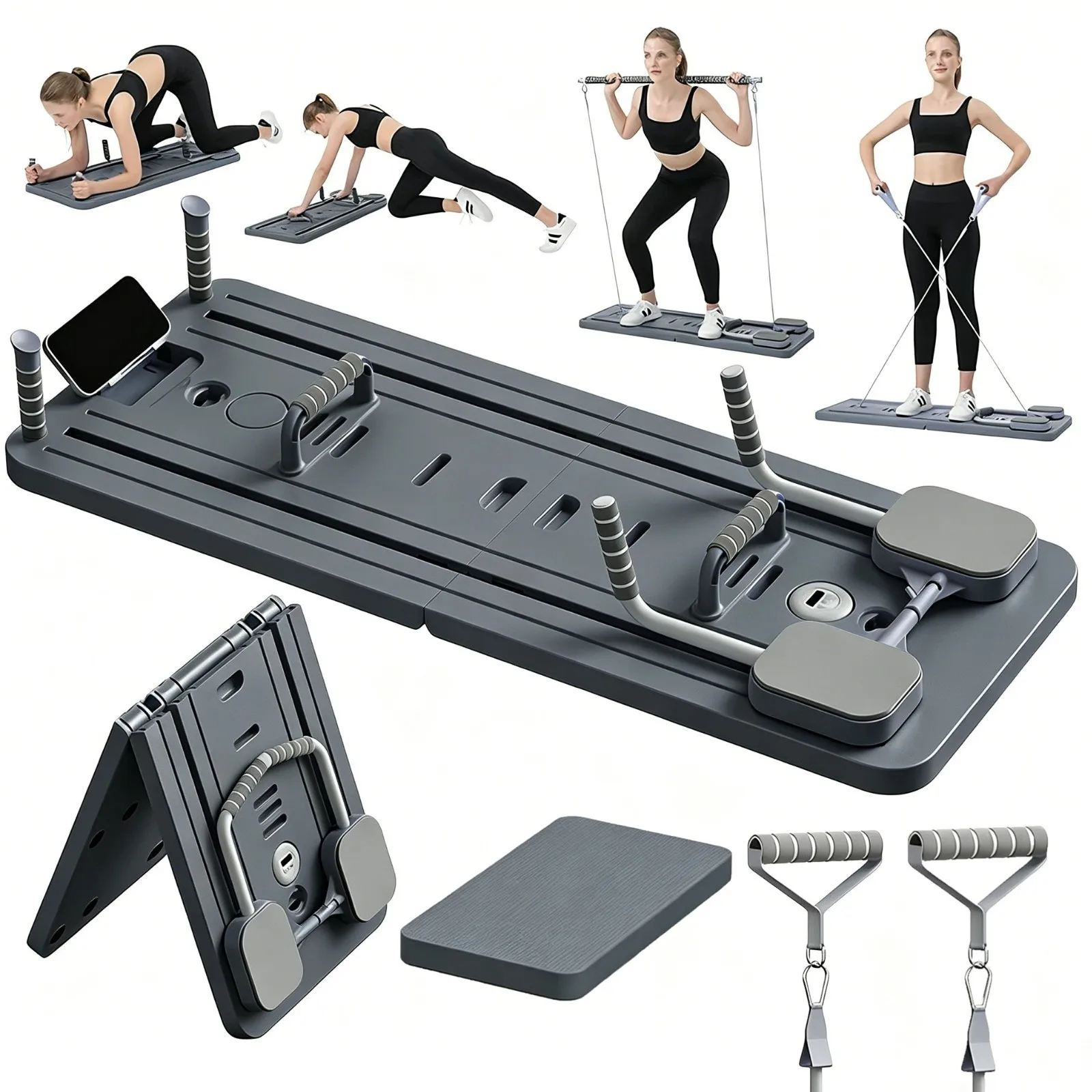 Planche de fitness pliable, planche abdominale, plaque de pompes, planches de Pilates, planche abdominale corps entier, équipement de fitness pour le renforcement du tronc