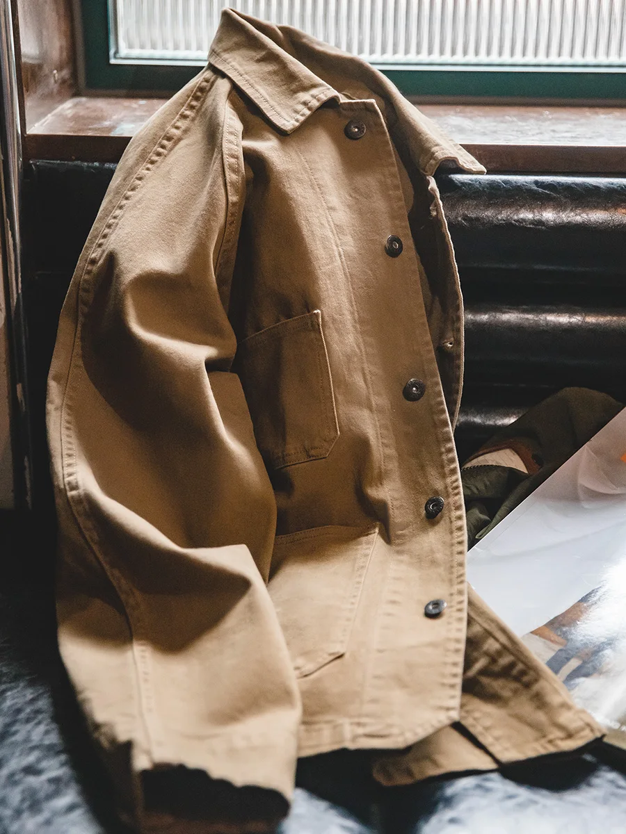 

Maden Workwear 2025 New Retro American Paris Button Four ket Heavy Jaet Collar Men's Outerwear Youth Trend Spring Autumn