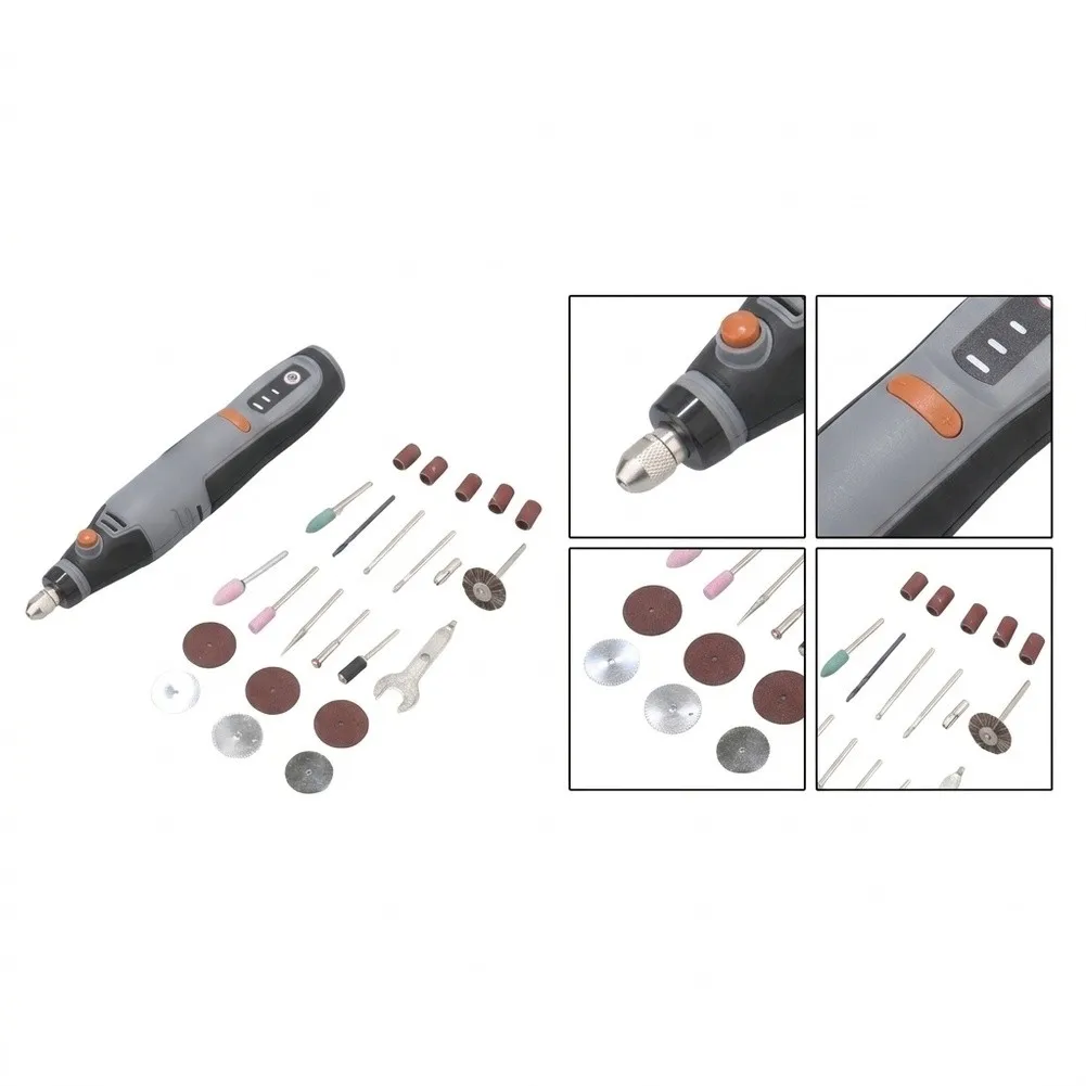 Electric Cordless Grinder 80W for DIY Woodworking Jewelry Making Model Building and Household Maintenance with 23pc Kit