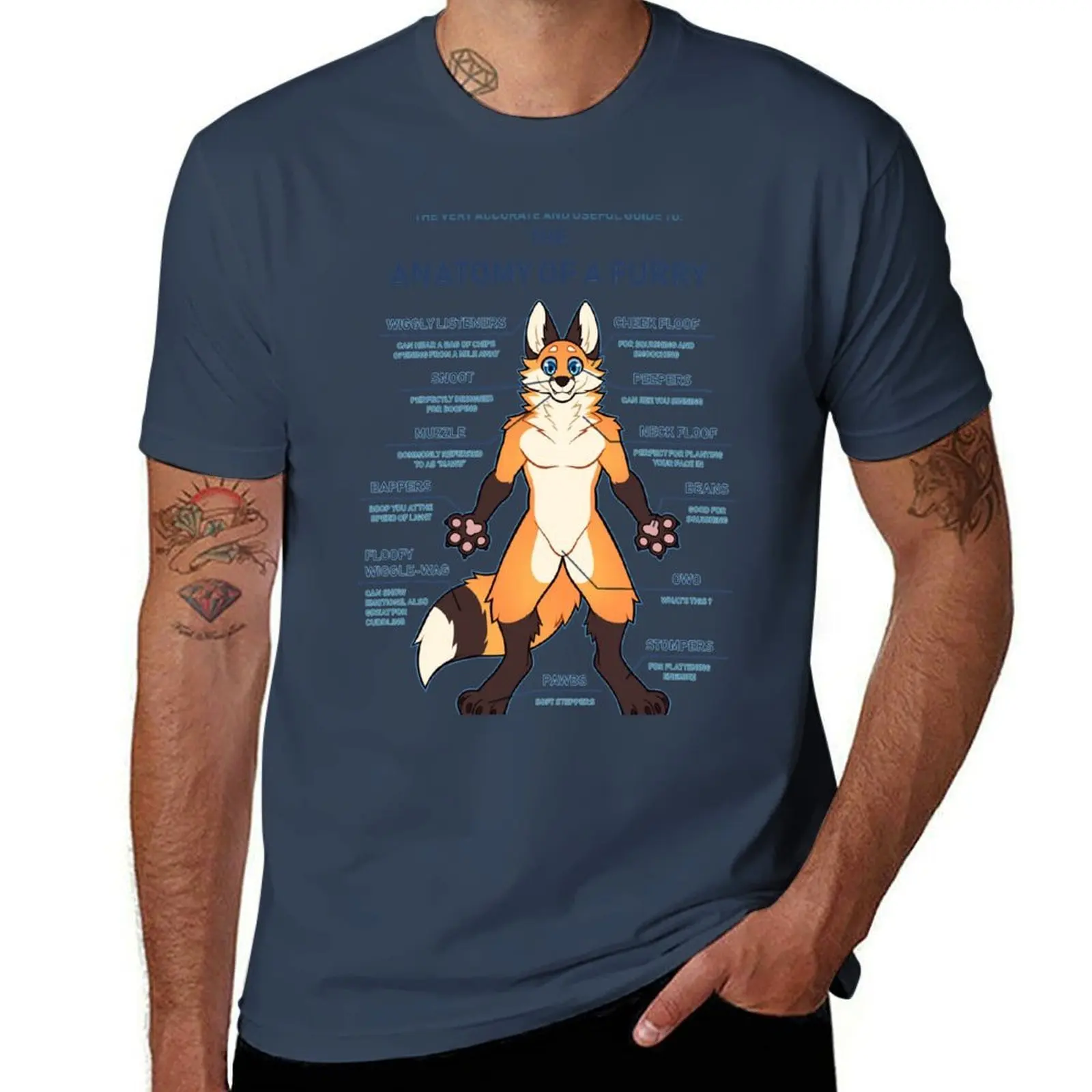 Anatomy of a Furry (Blank) T-Shirt black cotton t-shirt plain for man package man t shirt cotton high quality T-Shirt