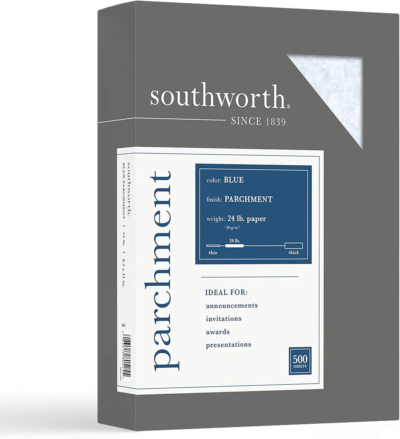 

Specialty Paper 8.5x11, 24 lbs, 100 Brightness, Acid-Free, Laser & Inkjet Compatible, 500 Sheets