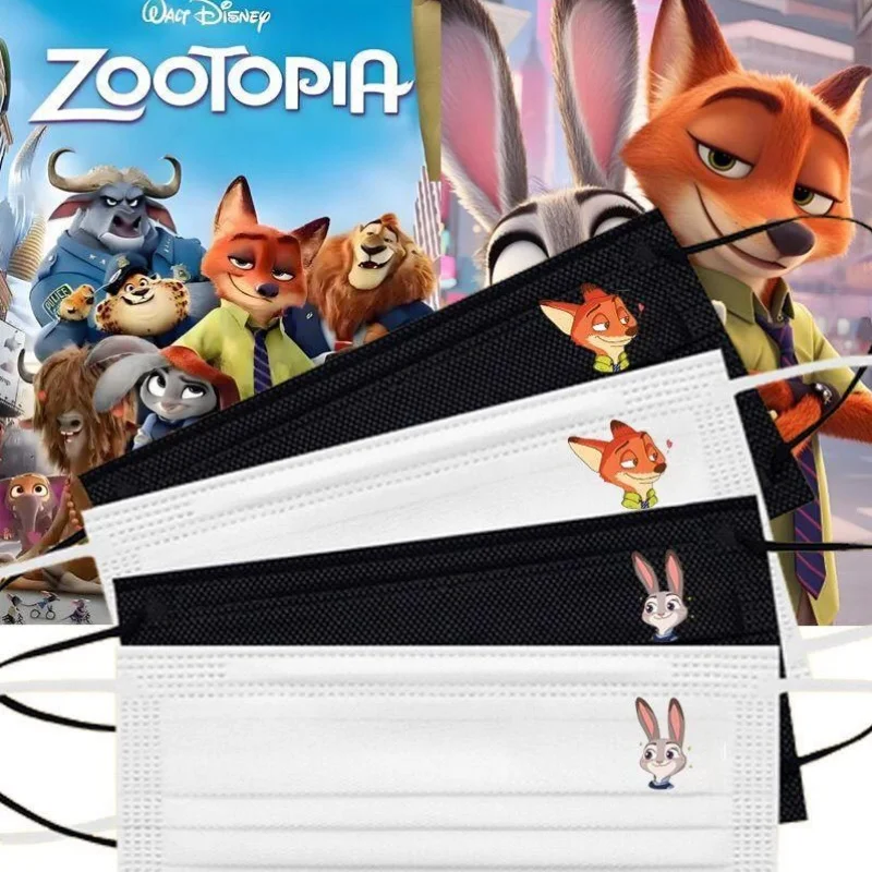 

Новый Дисней мультфильм анимация Zootopia Judy HoppsNick Wilde одноразовая модная маска пылезащитная защита от солнца креативная оптовая продажа