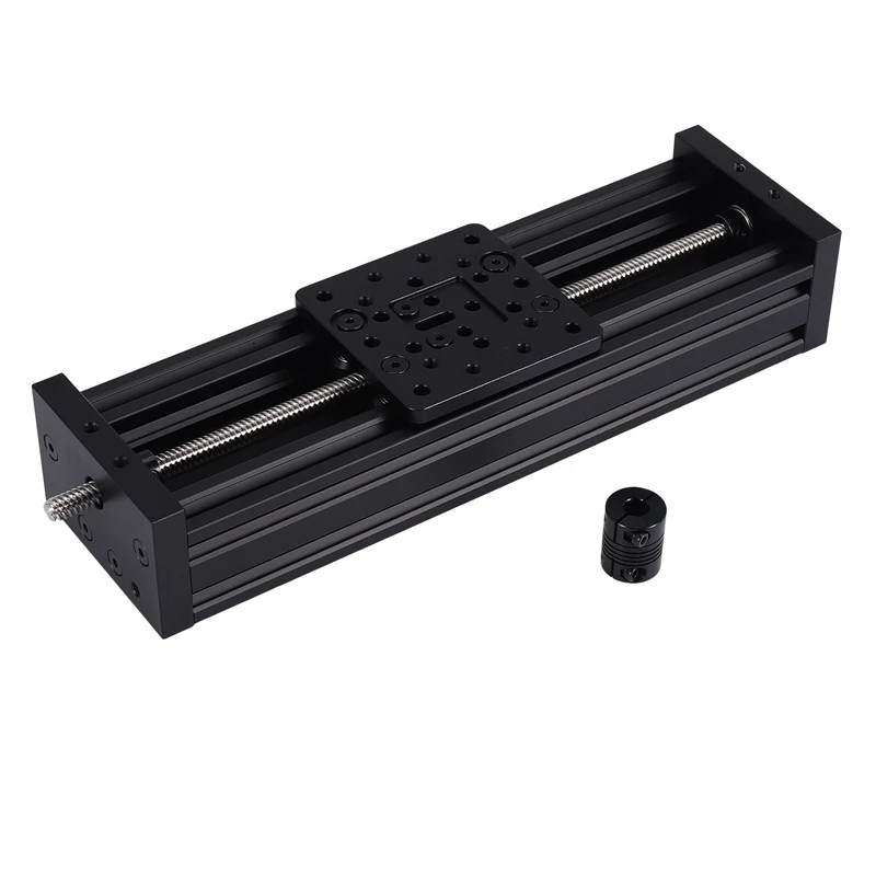 3D Printer Z Axis Screw T8 Z Axis Diy C Beam CNC Sliding Table 250mm Linear Actuator Kit-Black-A79U