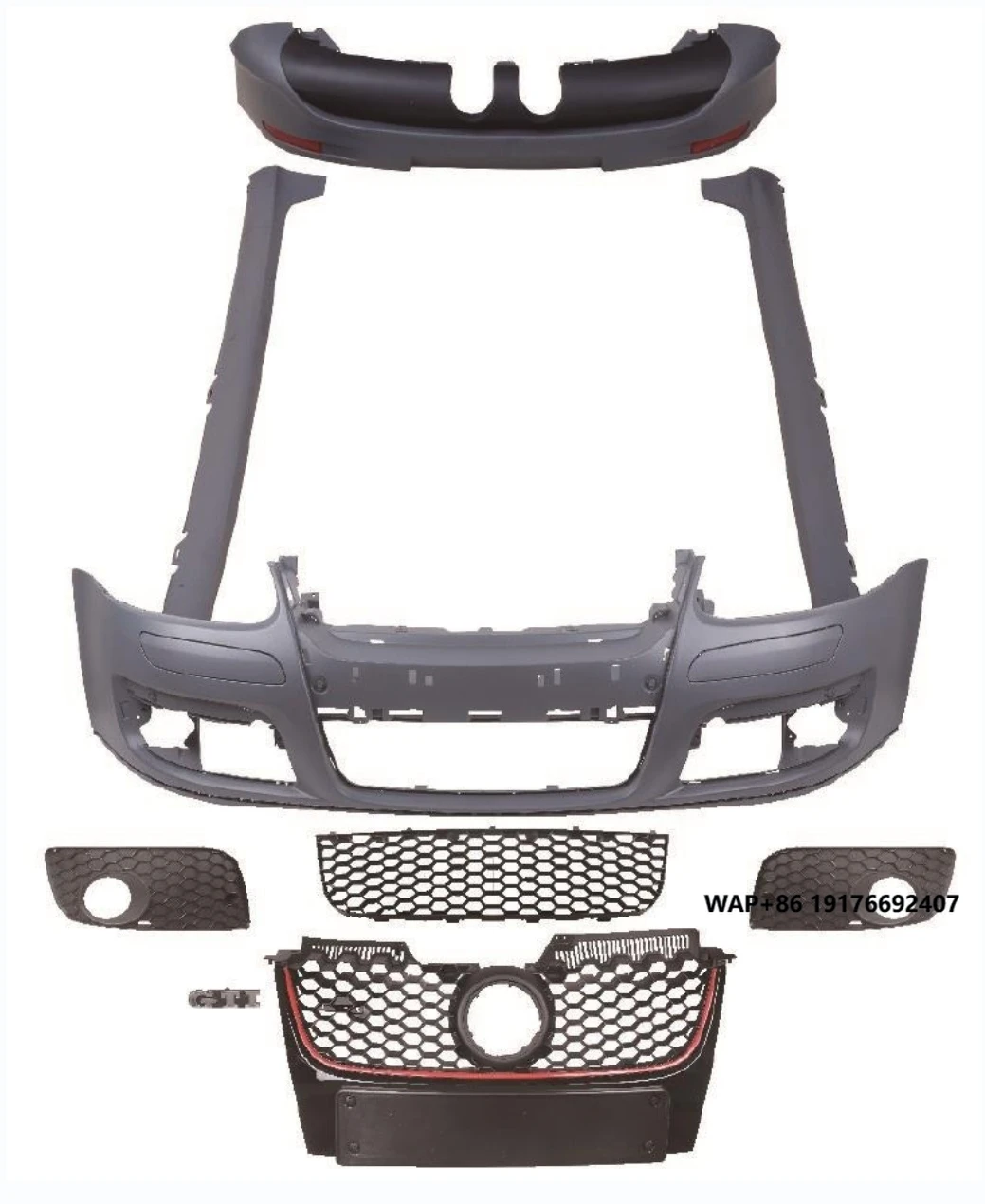 

For'Volkswagen Golf5 Upgrade to Golf 5GTI Body Kit Front Bumper Assembly and Grille