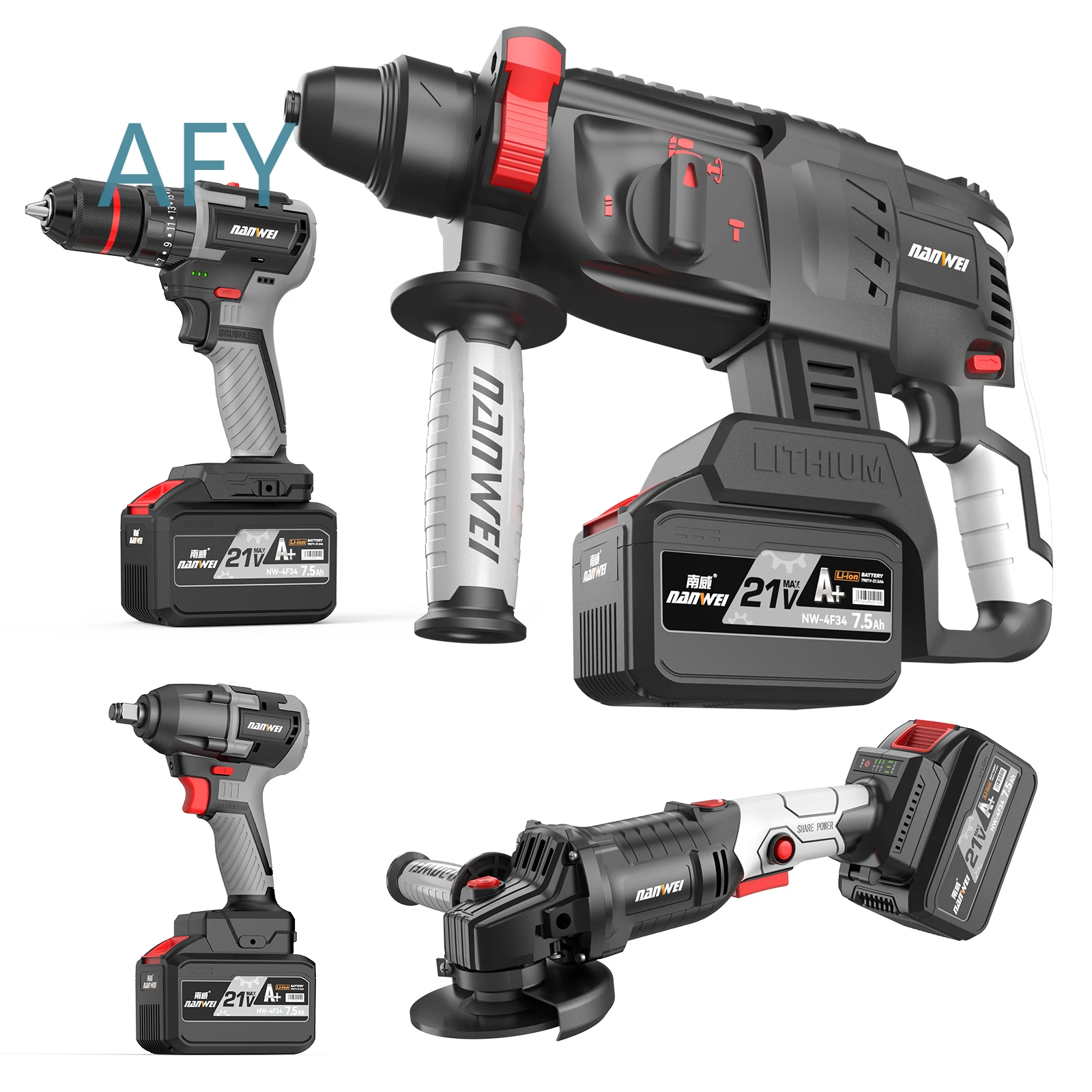 Rechargeable Impact Drill Polisher Kit Multi Function Home Hardware Set Stainless Steel Custom Made Hard Shell Minimum Order