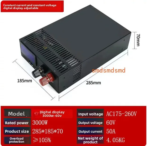 3000W high power 0-5V switching power supply 0-10V external control constant voltage constant current digital display adjustable