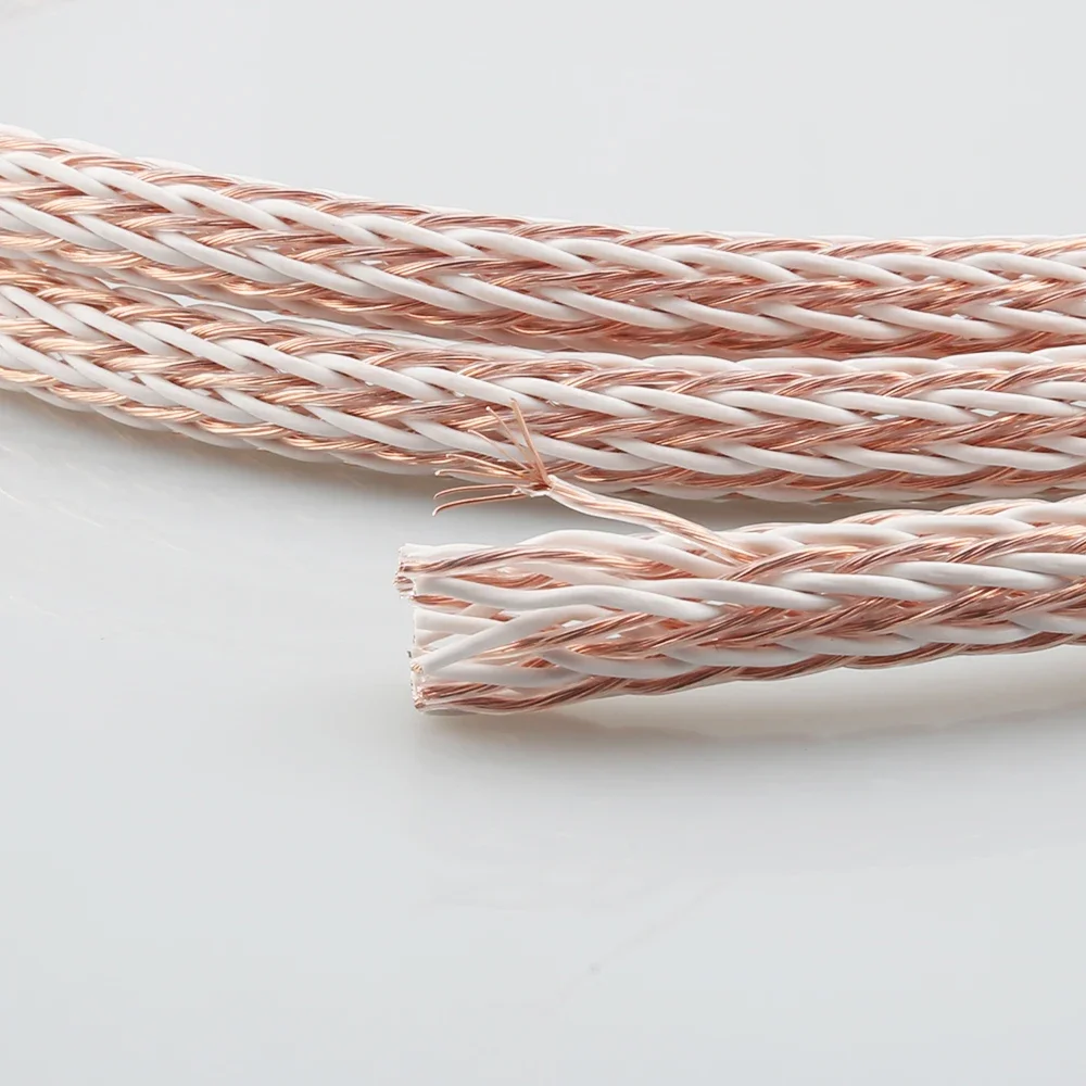 24 النوى 12TC عالية النقاء OCC سلك كابل مكبر الصوت سلك الطاقة لمكبر الصوت مكبر للصوت CD مشغل ديفيدي القرص الدوار