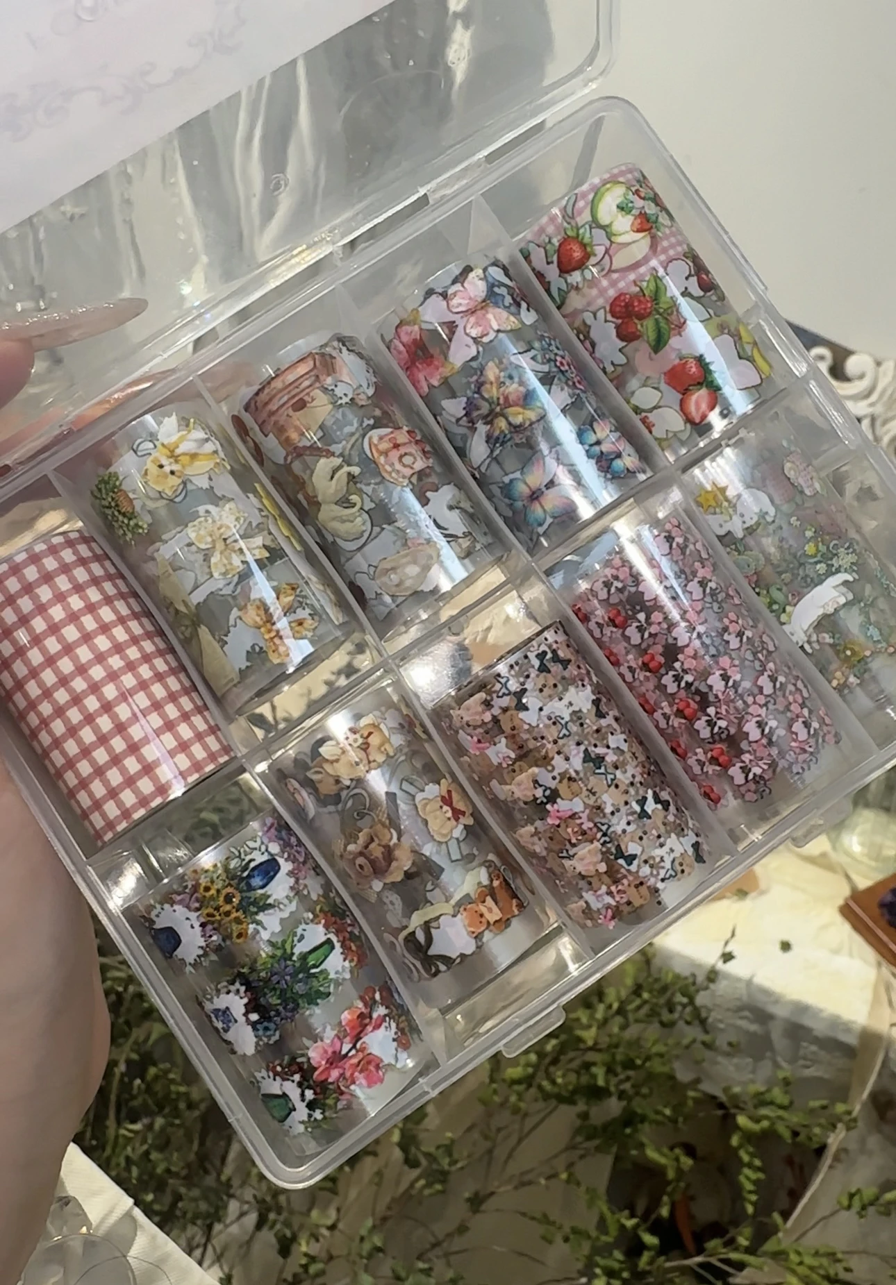 Met de hand geschilderde graffiti-manicure-transferstickers, nagelfolie, nagelstickers (moet worden gecombineerd met transferlijm)