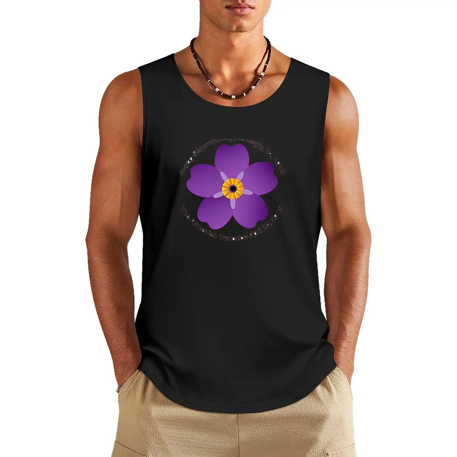 Armenian Forget Me NotFLower Tank Top anime t-shirt gym man clothes for men