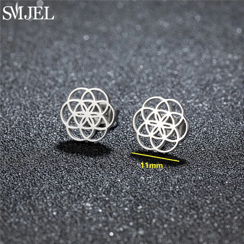 Stainless Steel Geometric Small Earring Fashion 3 Star Leaf Rabbit Cat Cactus Ear Piercing Stud Earrings for Women Jewelry Gifts