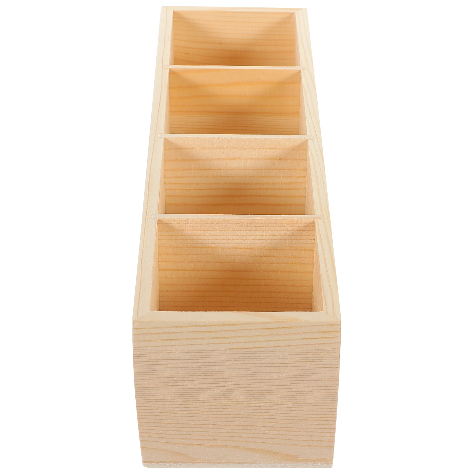 

Pine Wood Pen Storage Box Desktop Organizer Wood Desk Pencil Holder Makeup Brush Holder Large Capacity Smooth Polishing