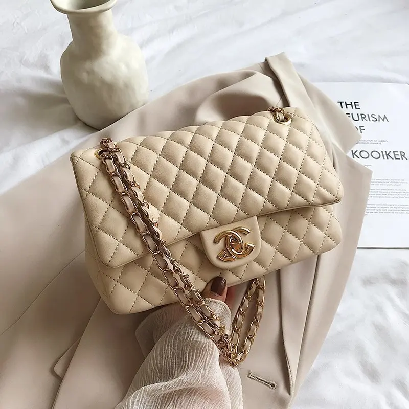 Advanced Style Bag 2024 New Small Fragrant Style Diamond Grid Chain Women's Bag Temperament Single Shoulder Crossbody Bag