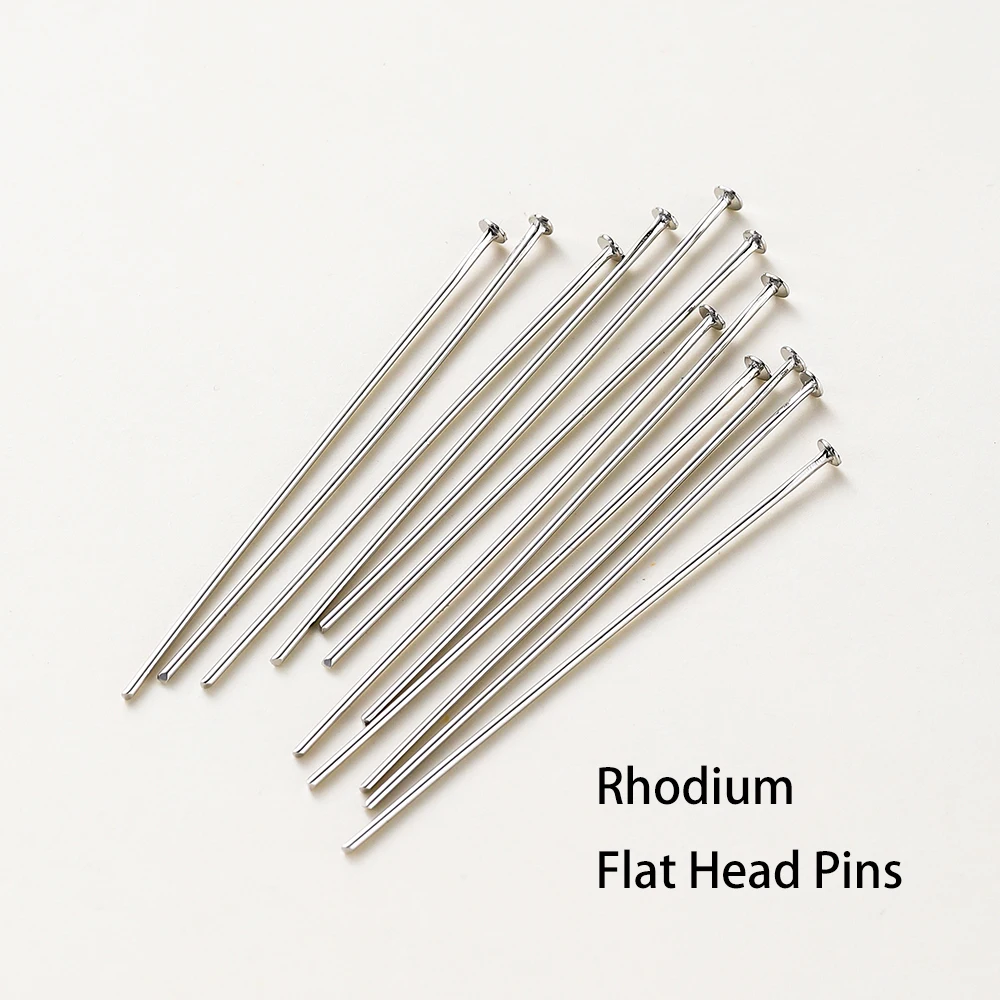 100 teile/los 14K 18K Gold Überzogene 16-50mm Kugelkopf Pins DIY Schmuck Machen Erkenntnisse Messing Metall Flachkopf Auge Kopf Pins Liefert