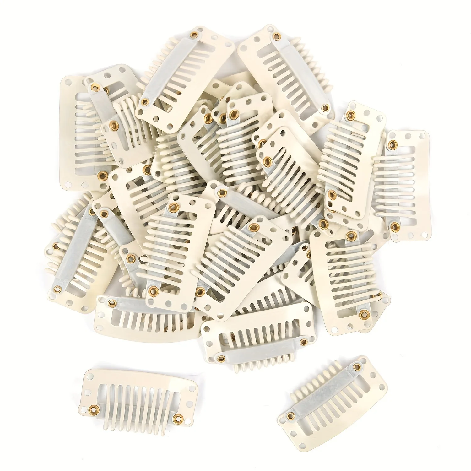10-100Pieces Hair Extension Clips Wig Tools 9 Teeth Wig Clips Seamless Human Hair Extension Clips Hair Extension Clips For Bangs