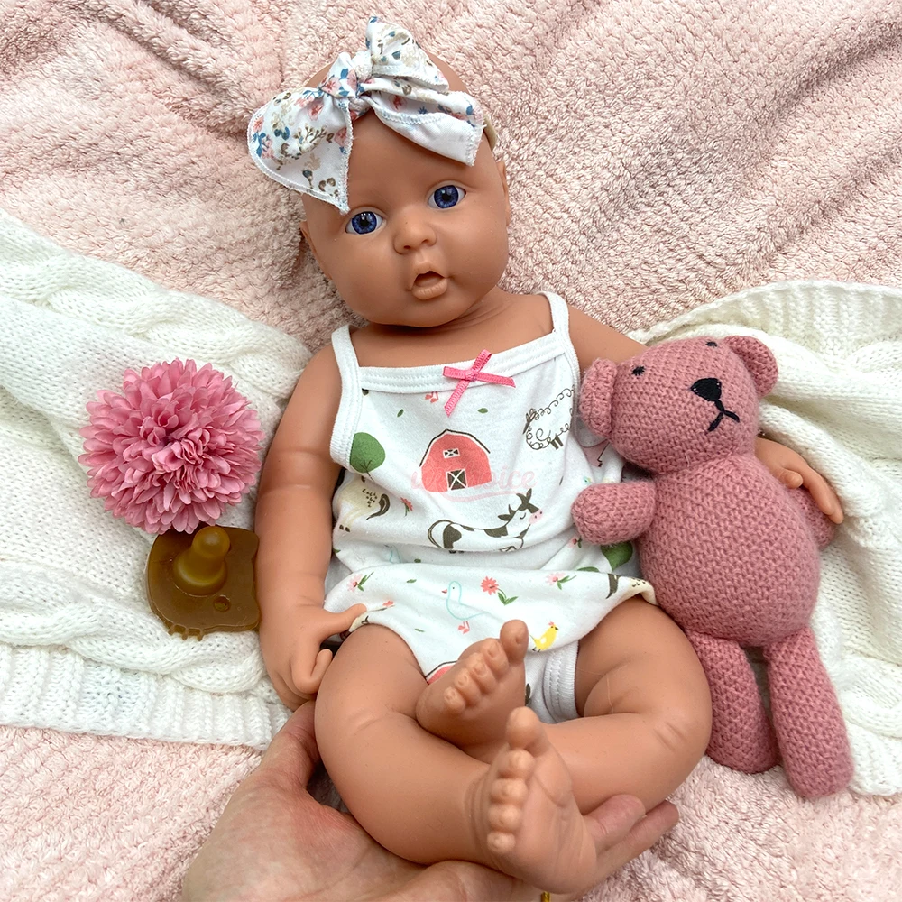 

17-дюймовая кукла-реборн для девочек с гибкими конечностями, полностью силиконовая, реалистичная, утяжеленная, анатомически точная, для будущих родителей