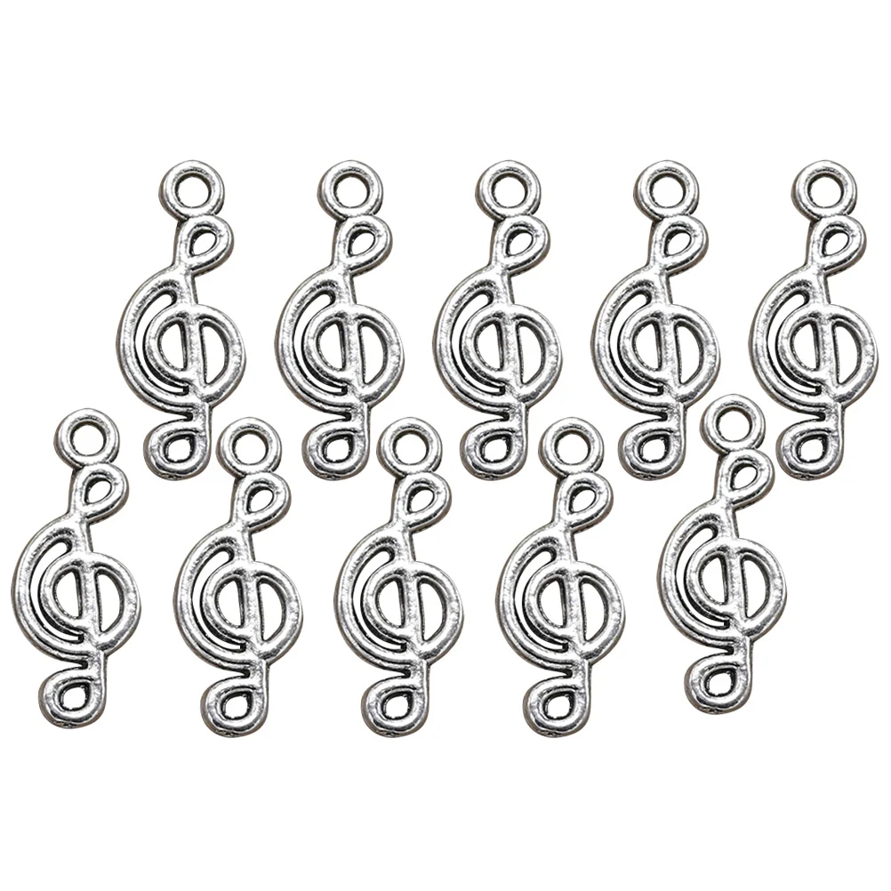 

100pcs Retro Music Symbol Alloy Charms Vintage DIY Pendants for Necklace Bracelet Earrings Craft Project Jewelry Making