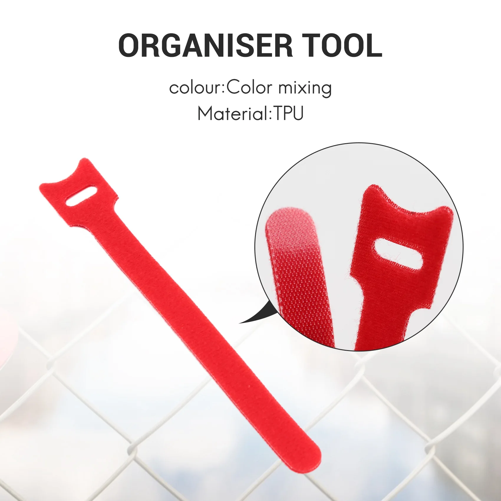 a86g new 50PCS Reusable Color Mixing Cable Cord Strap Hook Loop Ties Tidy Organiser Tool Fastener Management