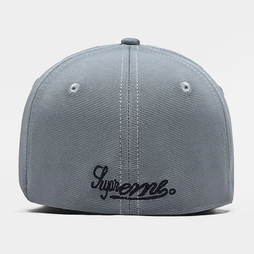 Imagen 2 del producto Superme bordado completamente cerrado gorra equipada sombrero de Nueva York tamaño camionero Golf hombres Bill Hip Hop béisbol Snapback visera ala Era