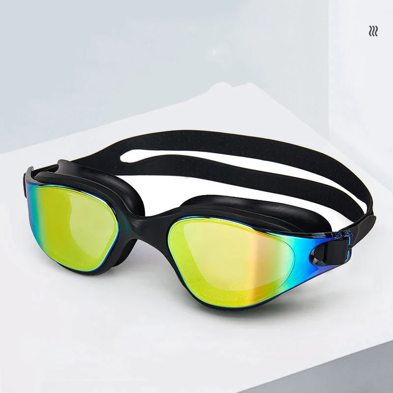 

New Design Adult Electroplated Swimming Goggles Silicone Large Frame Vision Waterproof Anti-Fog Swimming Goggles