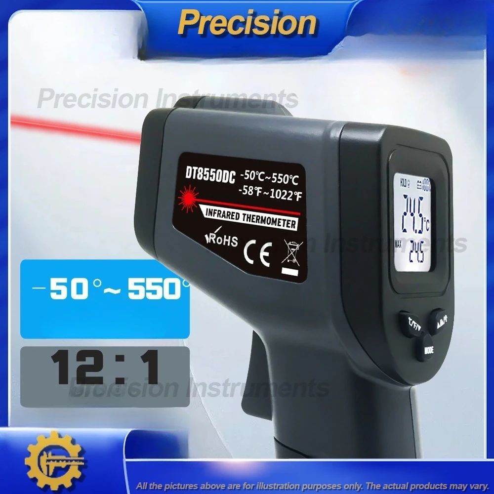 

2026 Digital Infrared Thermometer for Industrial and Kitchen Use Non-Contact Handheld Temperature Gun for Oil Baking and Food