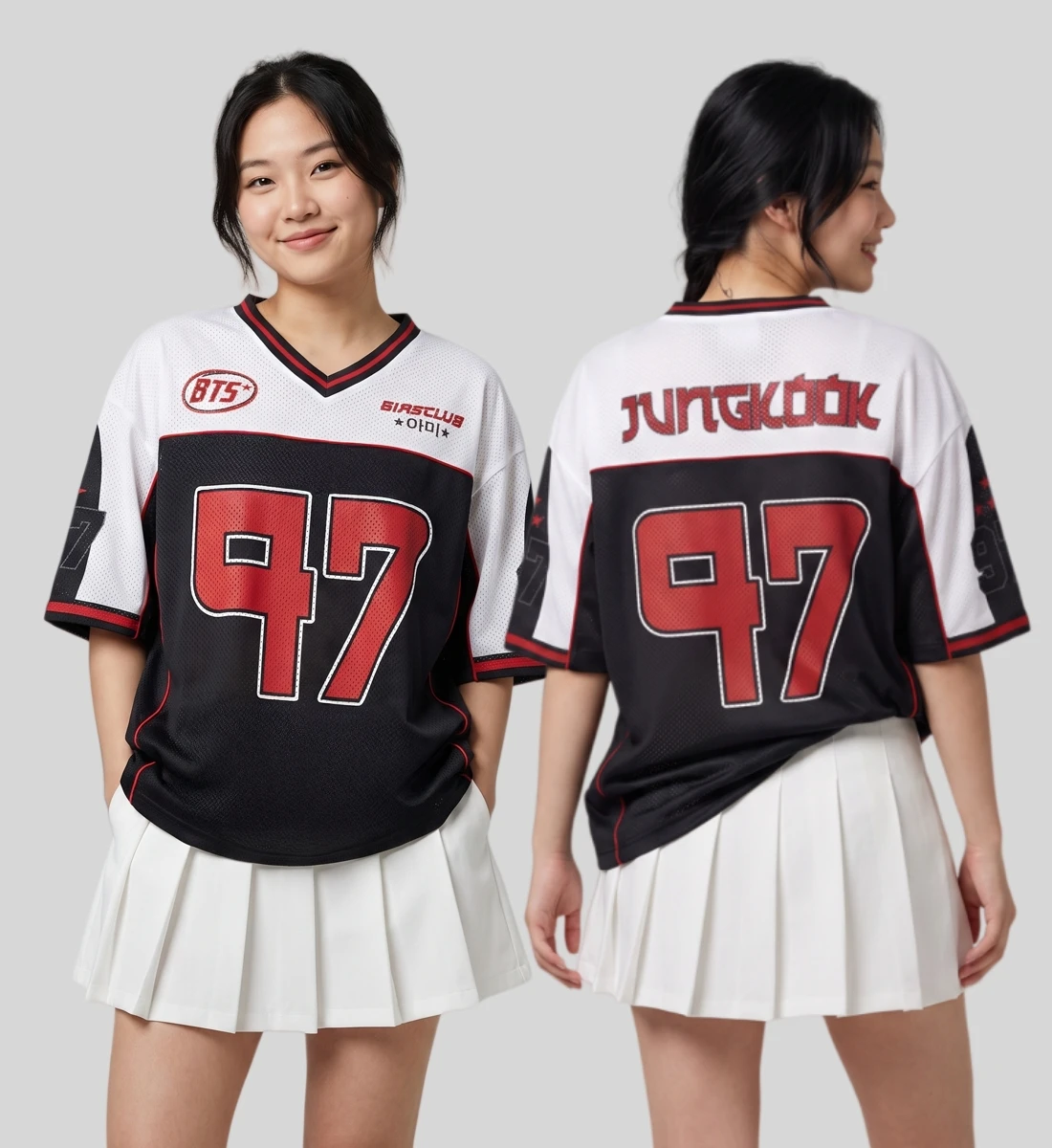 camisa-de-futebol-feminina-jungkook-97-preta-e-branca-com-estampa-grafica-y2k-oversized-solta-estilo-streetwear
