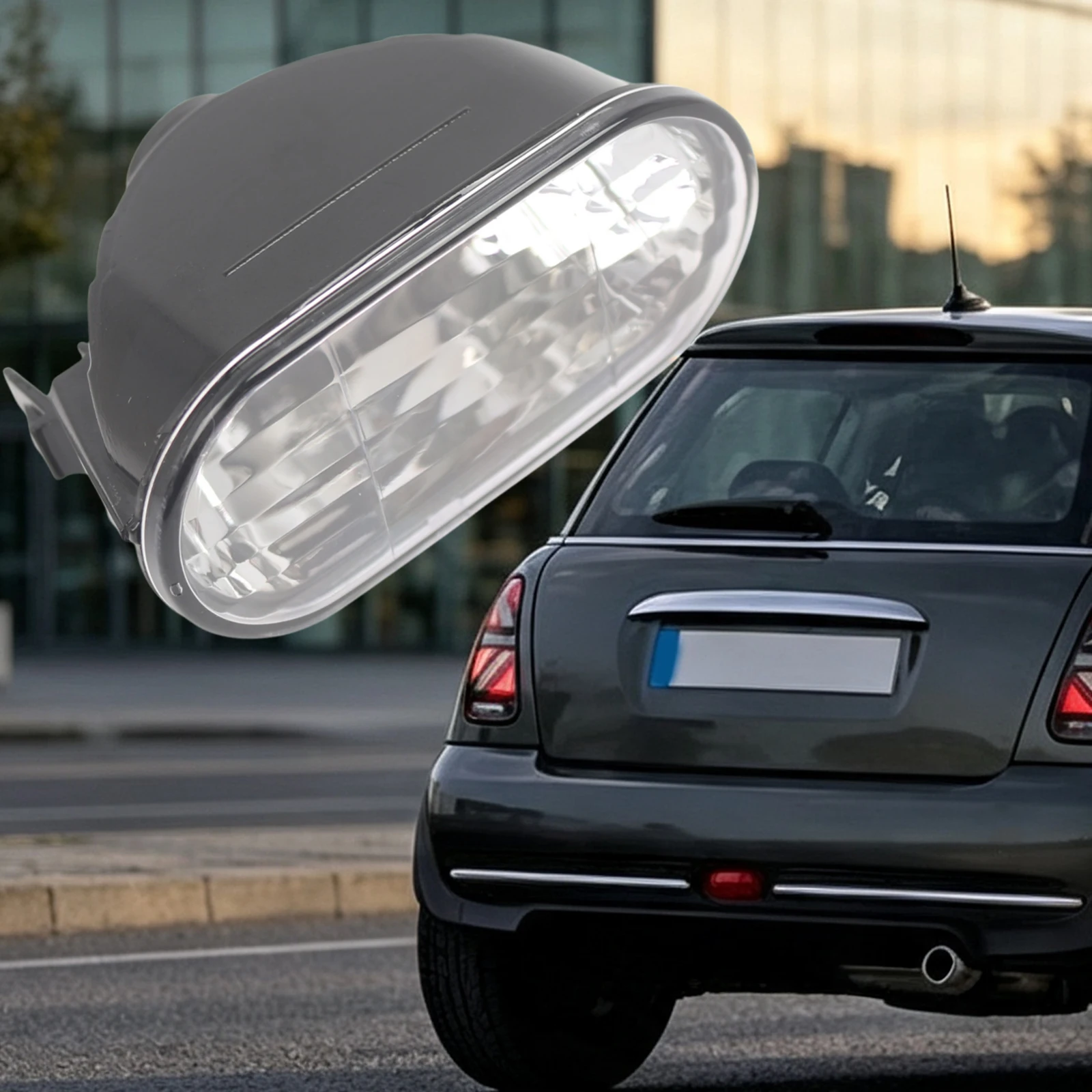 Center Rear Fog Lamp for Mini R50 R52 R53 White ABS Housing Plug And Play OEM 63247166015 2004-2008 No Bulb