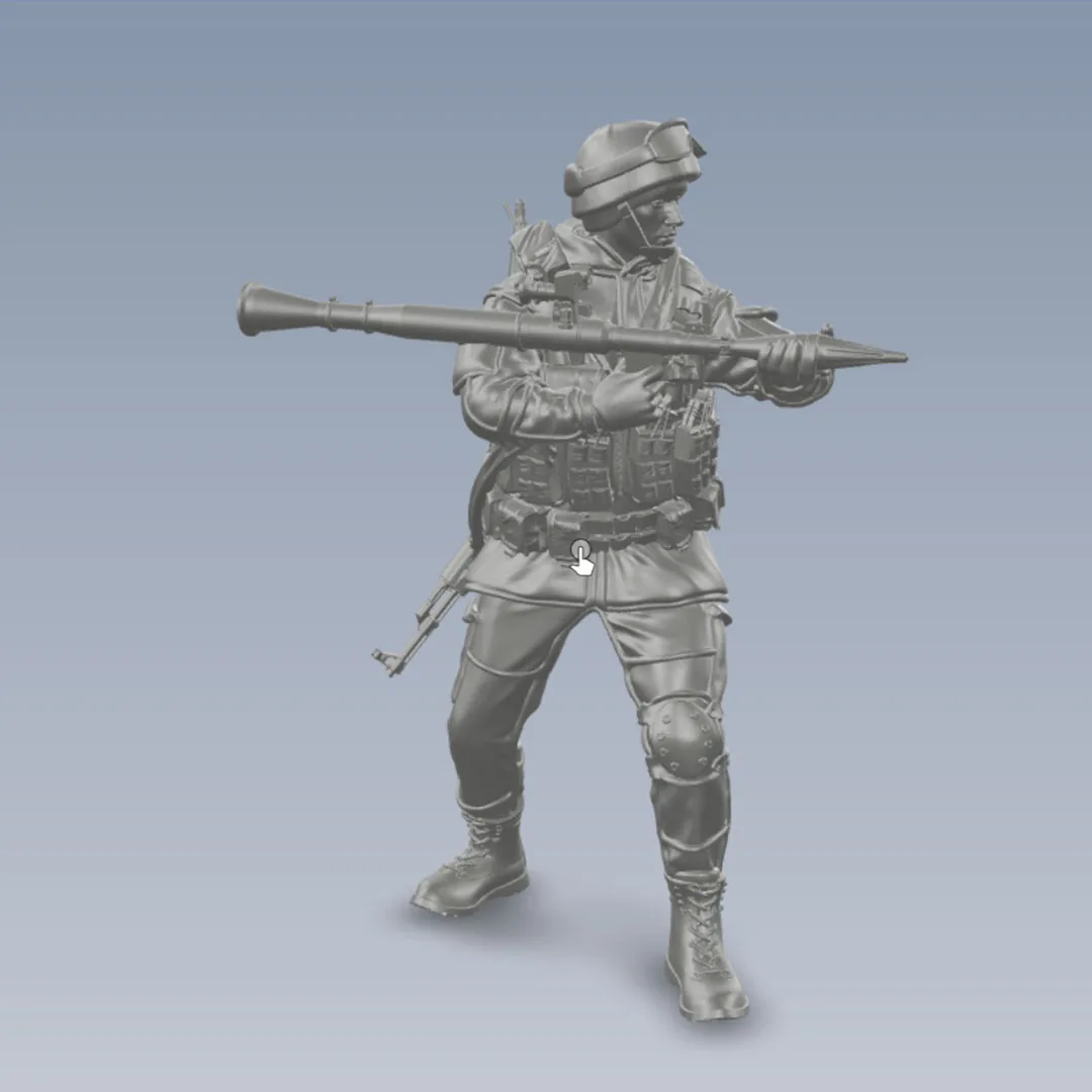 

1/35=50мм, 1/24=75мм, 1/18=100мм, 1/16=120мм) Фигурка солдата для 3D-печати из смолы, военная тематика, несобранный и неокрашенный набор.