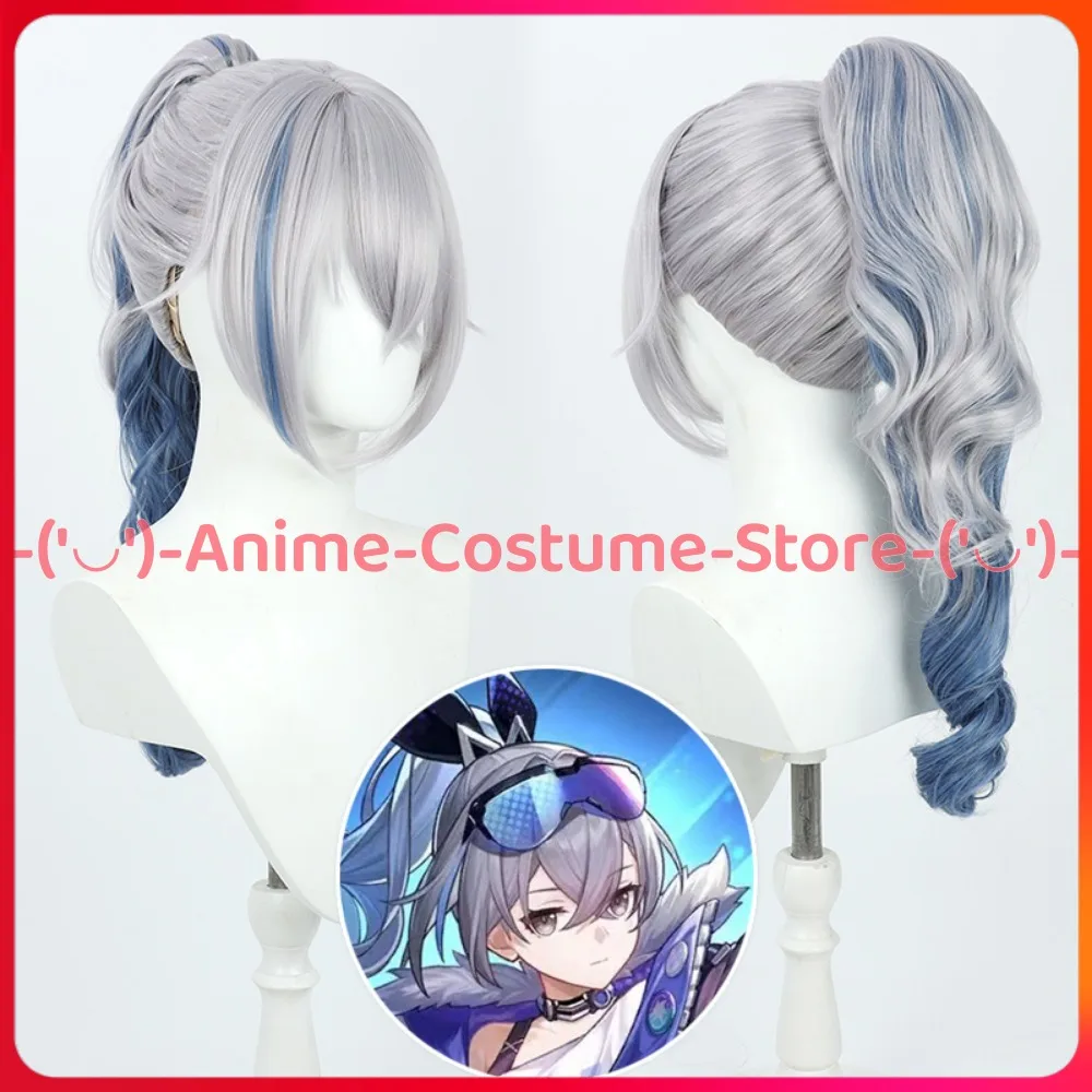 

Honkai: Star Rail Silver Wolf Cosplay Wig Ponytail Game Character Halloween Carnival Party Costume Heat Resistant Synthetic Hair