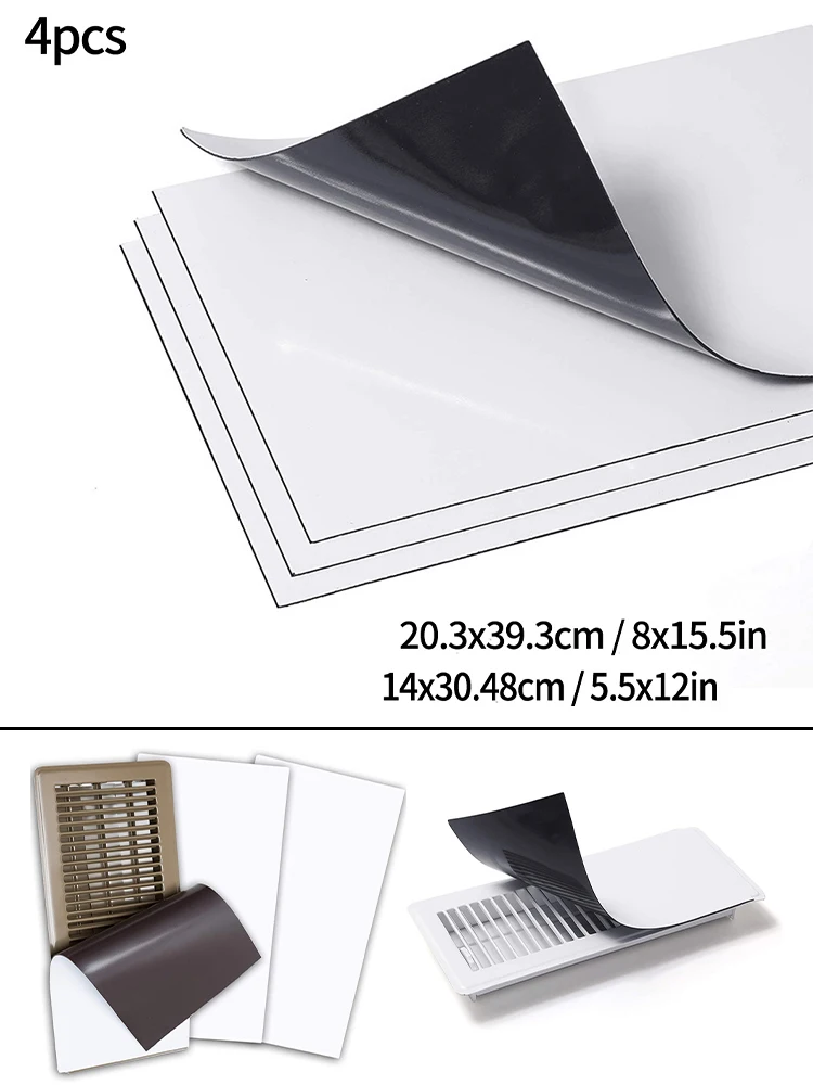 

1/4pc Magnetic Vent Cover Extra Thick Wall Floor Ceiling Vent Covers Entilation Cover Prevent Air Passing Through Light 8x15.5in