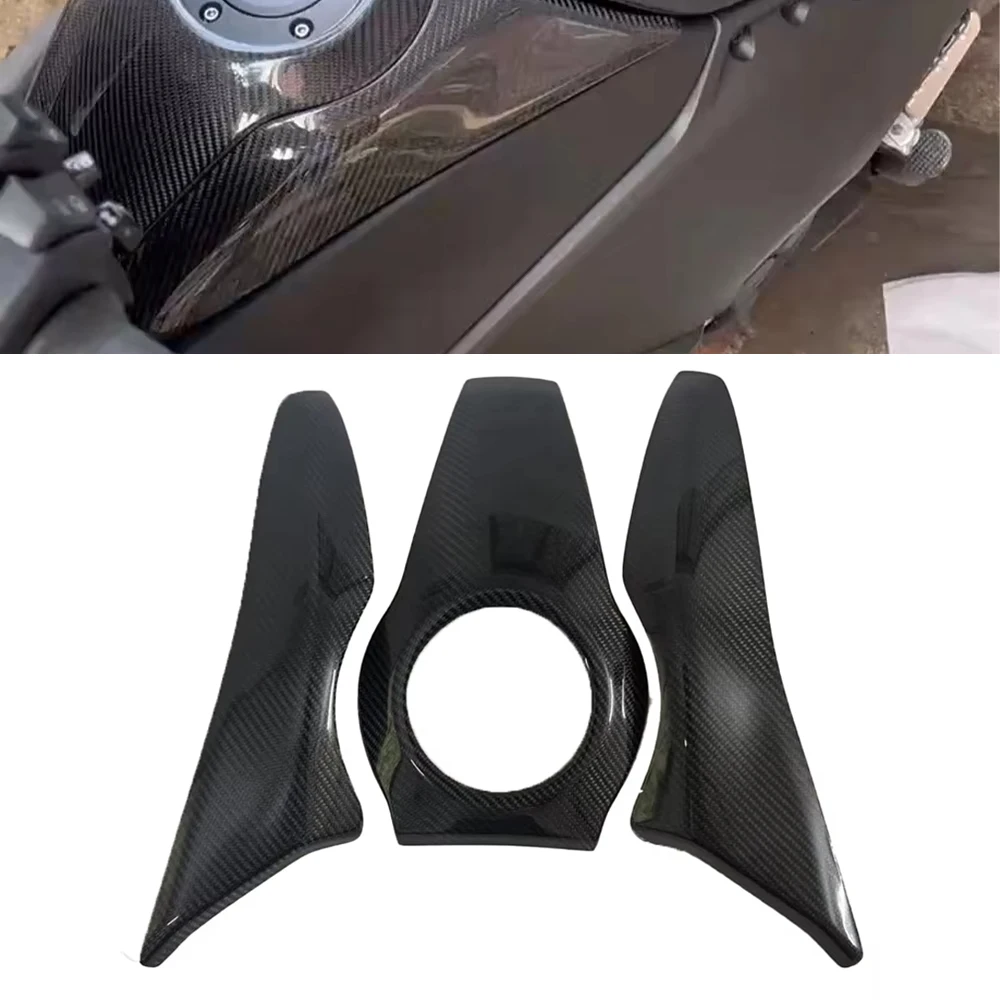 for Yamaha TMAX560 2023-2025 Carbon Fiber Front Fuel Tank Cap Diagonal Bay Motorcycle Accessory for TMAX 560