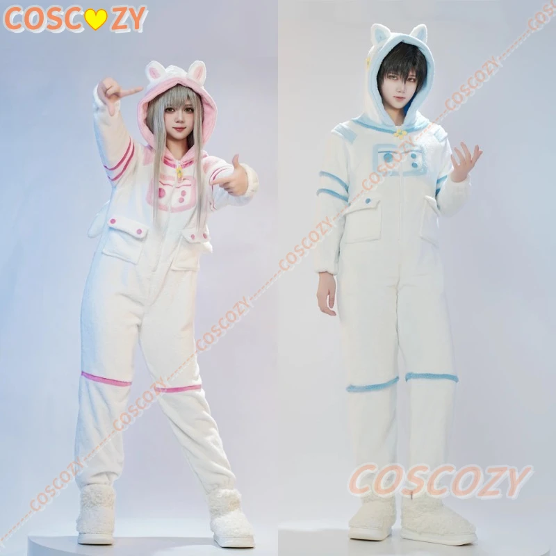 

Game Love and Deepspace Cosplay Costume Rafayel Xavier Space Dreamers Fluffy Pajamas Jumpsuits Men Woman Halloween Party Outfits