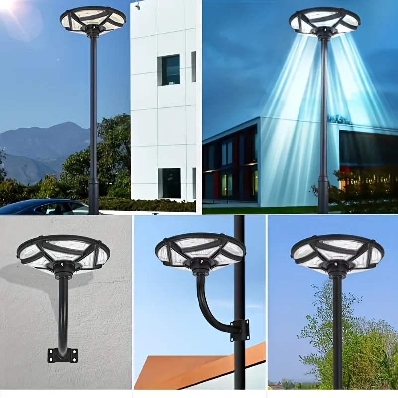Solar Outdoor Street Lamp UFO Solar Street Lamp Garden Lamp with Sensor Intelligent Light Sense Suitable for All Kinds of Scenes