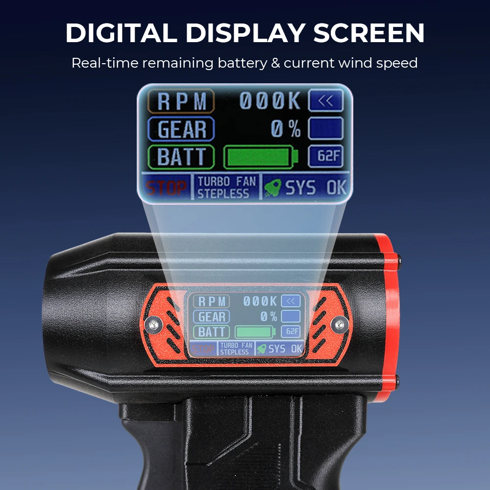 يده سيارة العنيفة منفاخ 70 مللي متر توربو جت مروحة الكهربائية إزالة الثلوج مجفف مع 2000 جرام ماكس التوجه شاشة عرض رقمية #5