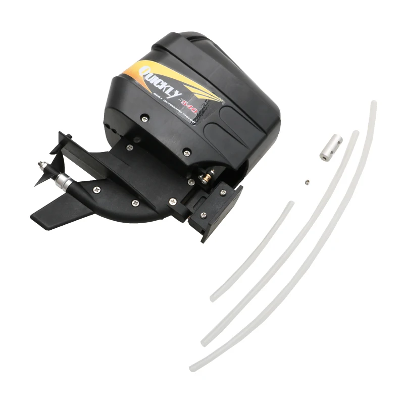 1 セットモデルパワーボート外部エンジンシェル長さ 135 ミリメートル高さ 200 ミリメートル RC スピードボートプロペラトランスミッションシャフトキット