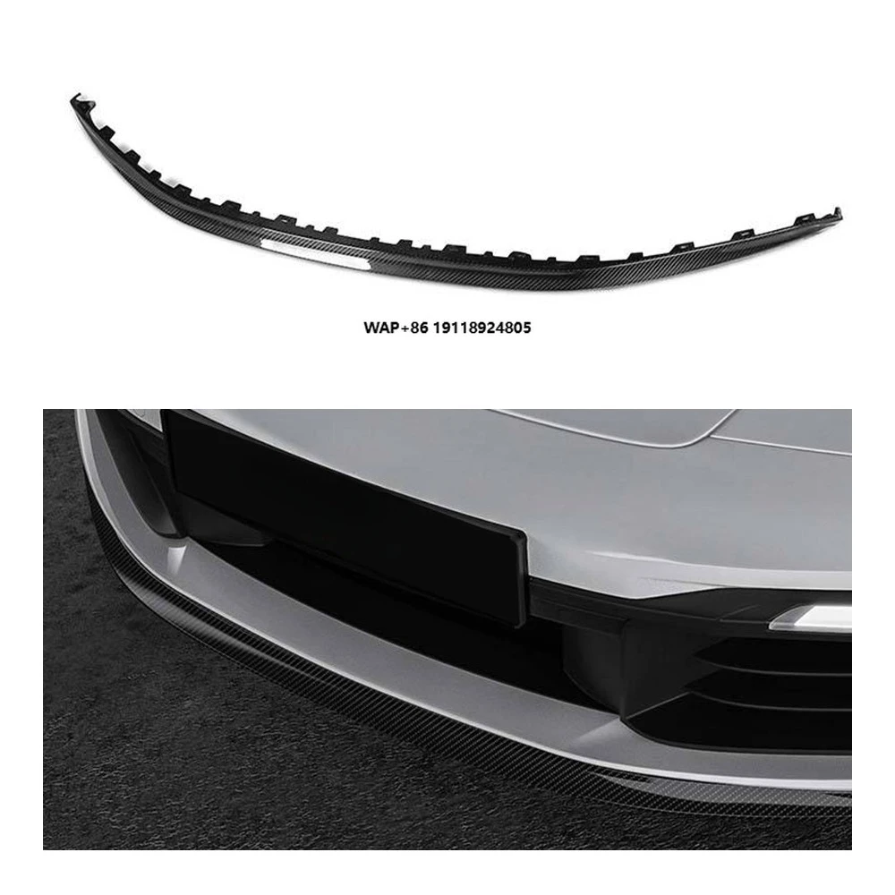 

Fits for-Porsche 911 992 Carrera 4 S 4S Front Bumper Lip Spoiler Splitter Body Kits Dry (Pre-preg) Carbon Fiber