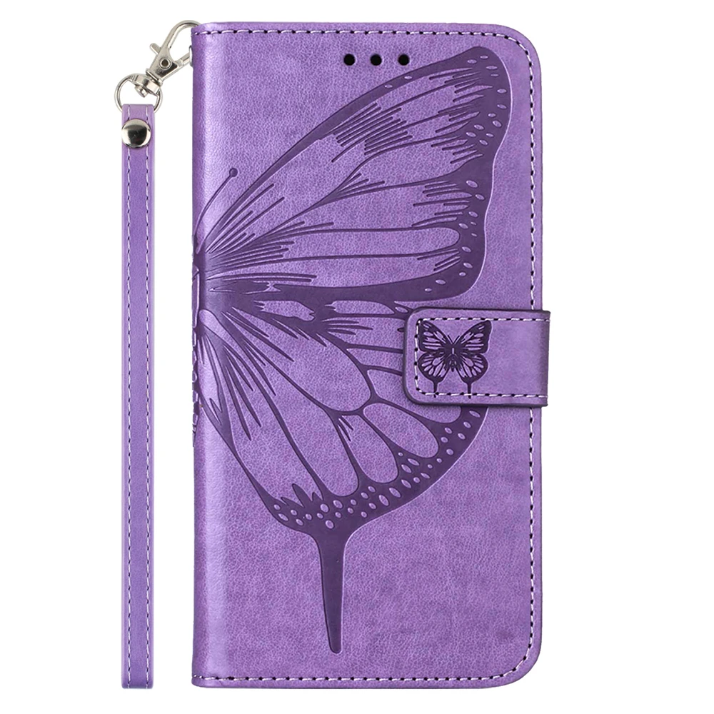 New Wallet Flip Case Hoesje For Tecno Pova 2 Spark 4 5 6 Air 6 Go 7 8 Camon 12 16 17 Pro Pop 5 2F Butterfly Flower Phone Cases