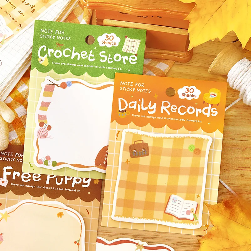 

30pcs/lot Memo Pads Material Paper Warm Diary Junk Journal Scrapbooking Retro Background Decoration Paper