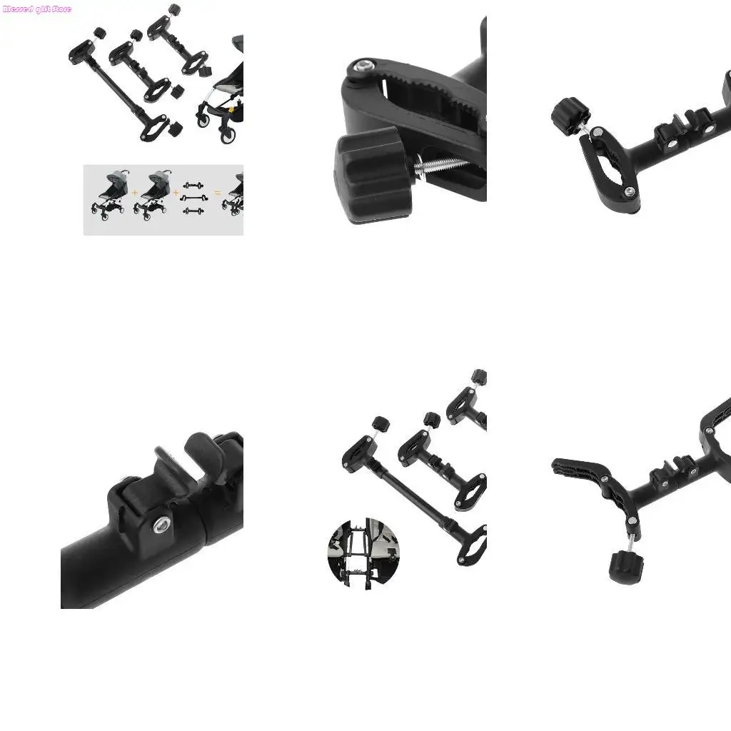D0JC 3Pcs Baby Cart Assemble Connector Joint Linker Twin Connector Stroller Connectors Twin Pram Stroller Accessories
