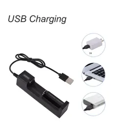 Universal 1 Slot USB Battery Charger Adapter LED Smart Charging for Rechargeable Batteries Li-ion 18650 26650 14500 18500 16650