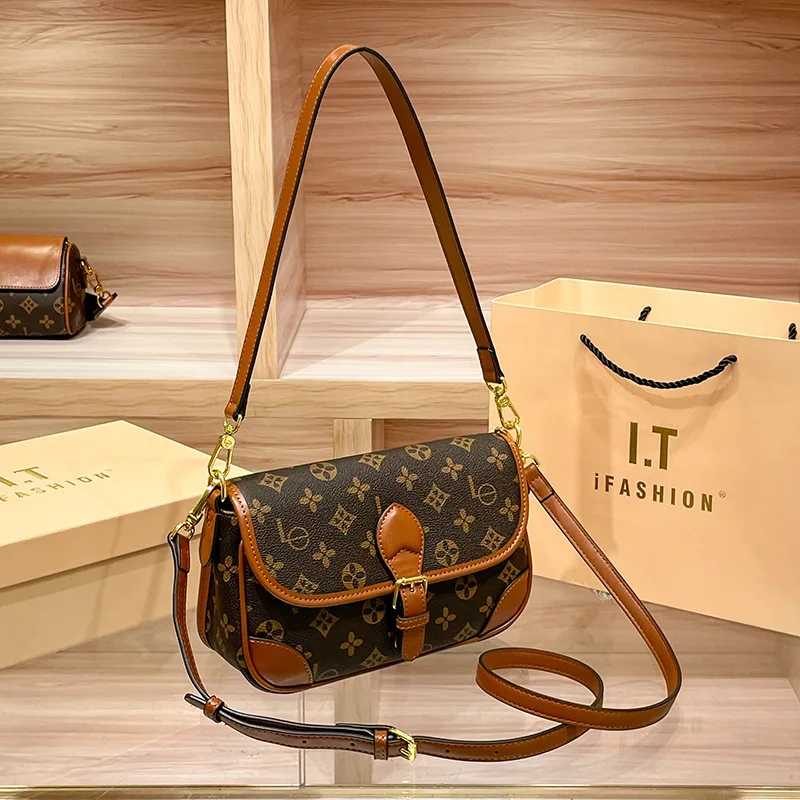 

Retro Elegant Diaper Bag For Women Designer Crossbody Handbag Luxury Brand Minimalist Chic Large Capacity Leather Tote