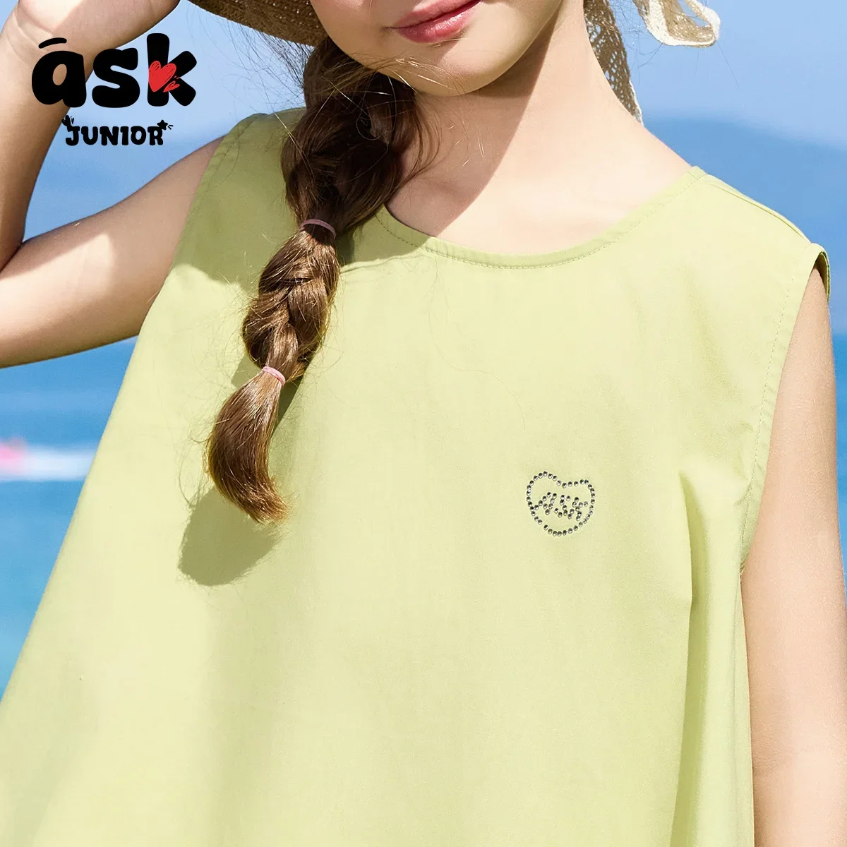 طقم شورت صيفي للفتيات بدون أكمام شورت علوي غير منتظم مكون من قطعتين #6