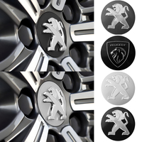 4cs 60mm Car Wheel Center Hub Cap Emblem Covers Accessories Tools For Peugeot 206 207 208 306 307 308 406 407 408 5008 2008 3008