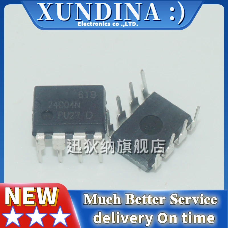 10PCS/LOT AT24C04N DIP8 new and original IC