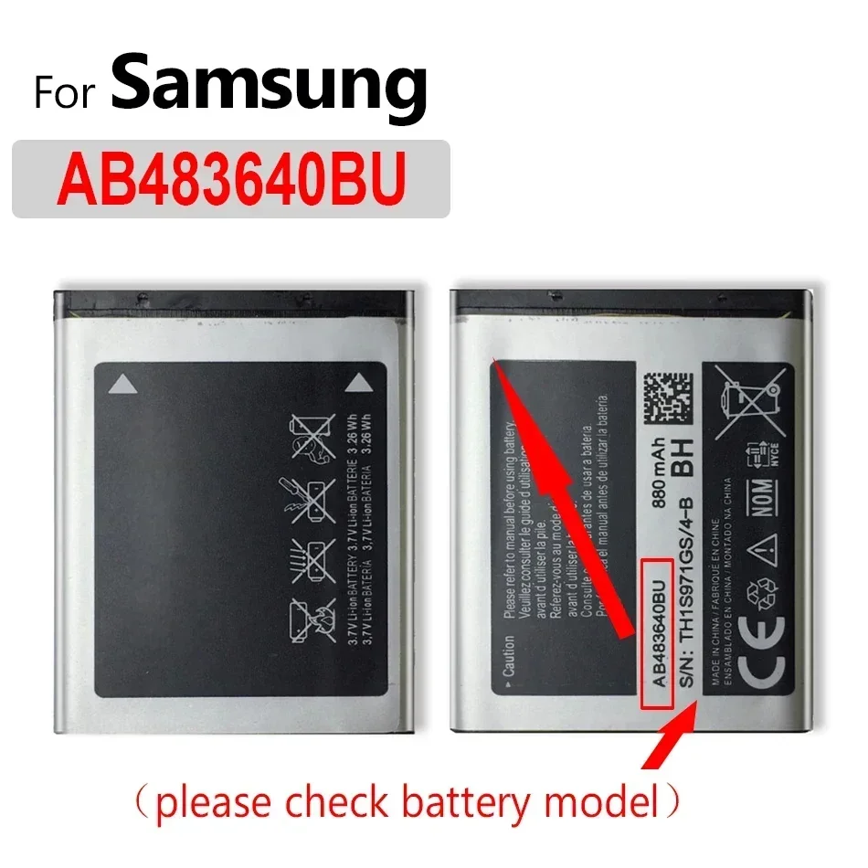 Battery for Samsung J600, J608, B3210, C3050, E740, E748, F110, F118, F619, G618, EB-BG530CBE, EB-BJ120CBE, EB494358VU, B100AE