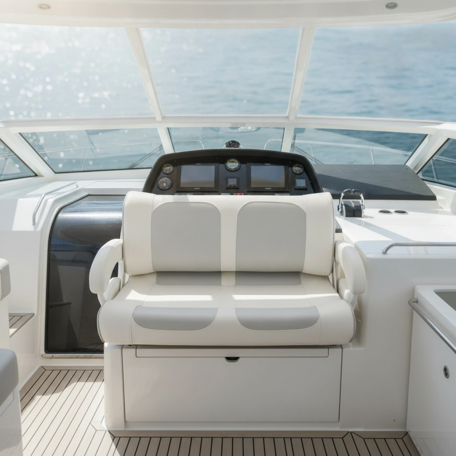 Marine Sofa Water-Resistant Double Boat Seat Double Seat Padded Boat Bench Comfy for Yacht Owners, Boats, Yachts