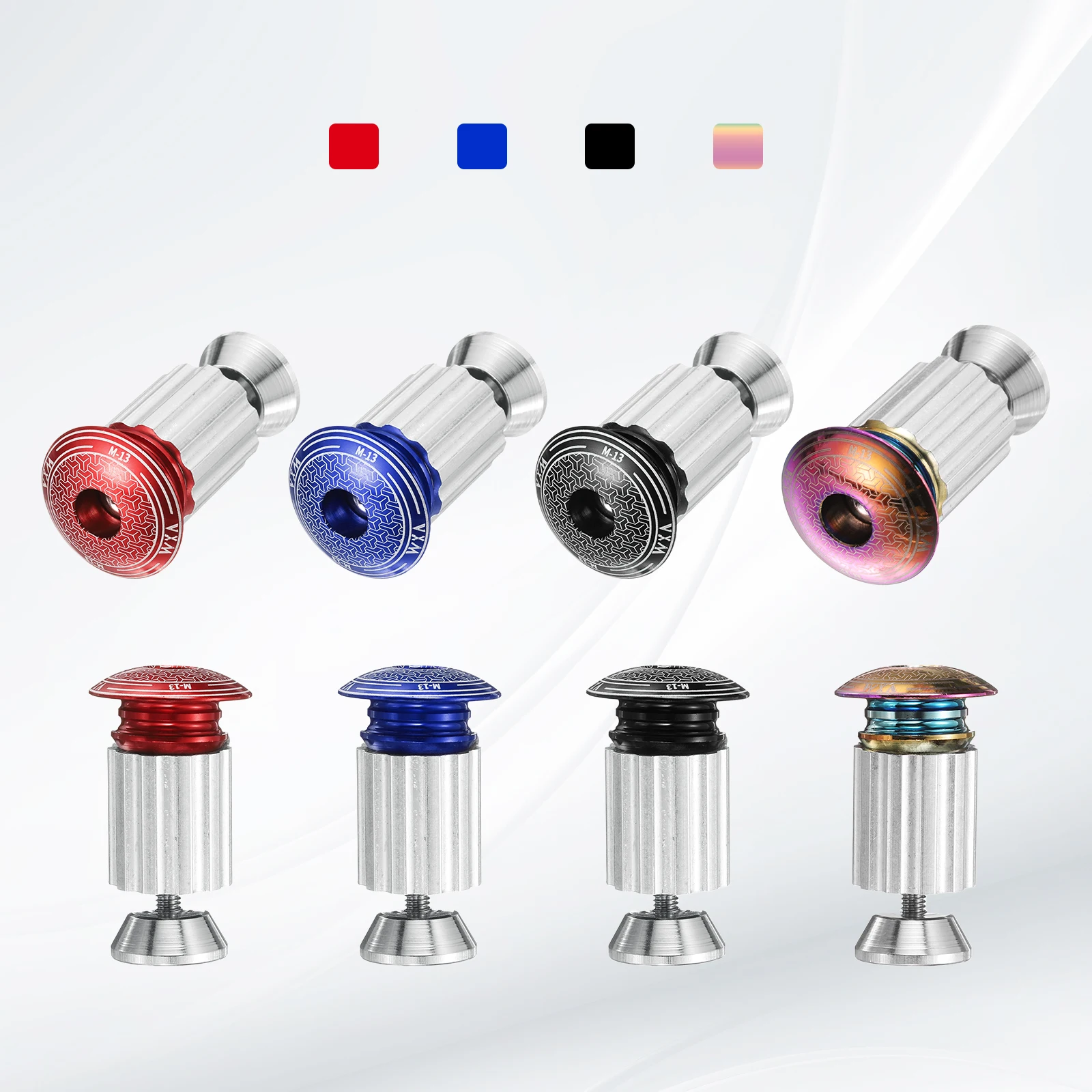 2/4 0.6oz Bar End Plugs Aluminum Bike Handlebar End Caps Bike Plugs Expanding Locking for MTB Road BMX Fixed Gear Bike view 3