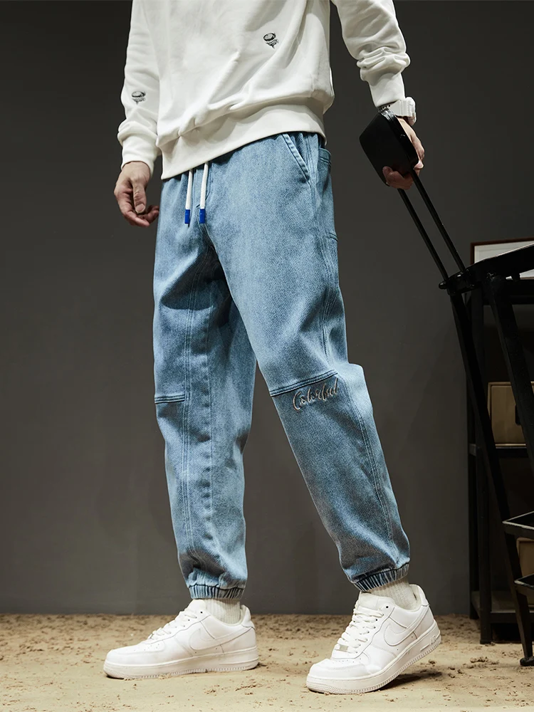 

2025 Autumn New Baggy Jeans Men Streetwear Denim Jogger Pants Men Loose Fit Stretch Cargo Jeans Trousers